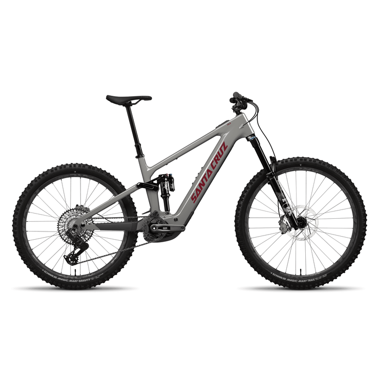 2025 Santa Cruz Vala 1 C MX GX AXS, gloss grey, full view.