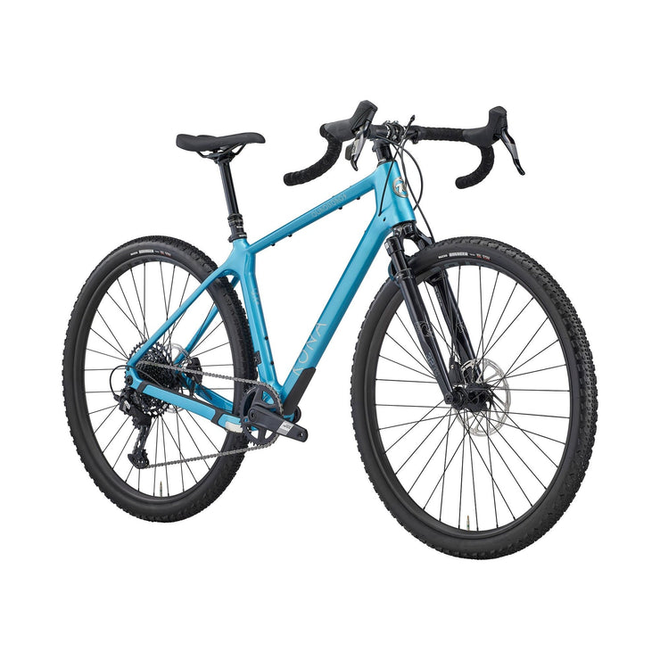 2023 36e Kona Ouroboros CR Blue, fork view.