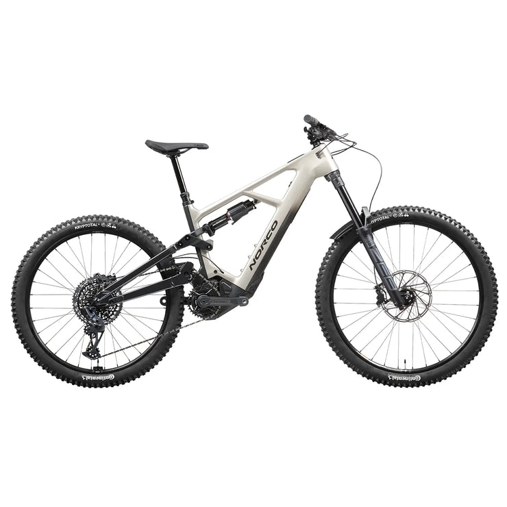 2024 Norco Range VLT C2, silver, full view.