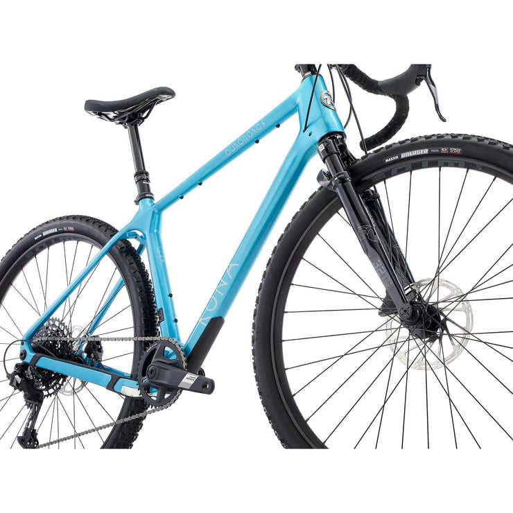 2023 36e Kona Ouroboros CR Blue, down tube view.