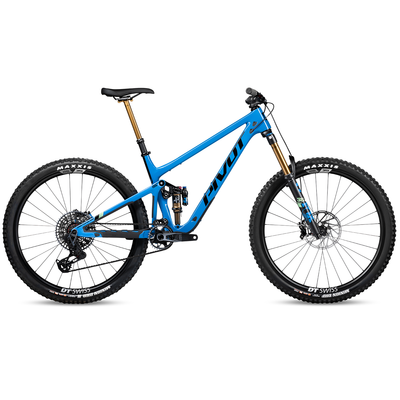 2024 Pivot Switchblade Pro X0 AXS 29 V6 w/ Wheel Upgrade, blue Neptune, full view.