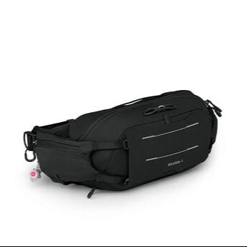 Osprey Raven 4 Hip Pack, black, full view.