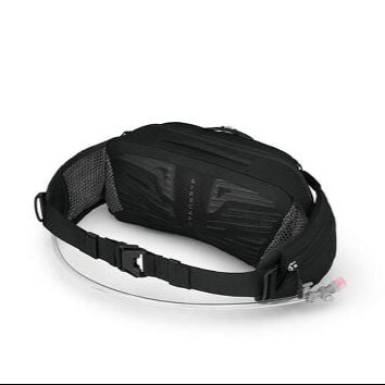 Osprey Raven 4 Hip Pack, black, back view.