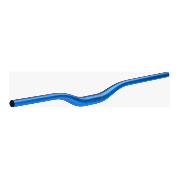 RaceFace Turbine Riser Bar 35.0, 40mm Rise, 800mm, blue, full view.