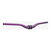 RaceFace Turbine Riser Bar 35.0, 40mm Rise, 800mm, purple, front view with stem.