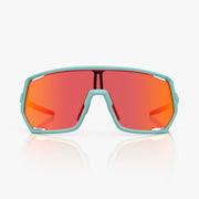 Shimano Technium 2 Sunglasses — Teal Frame / RIDESCAPE Road Lens, front view.