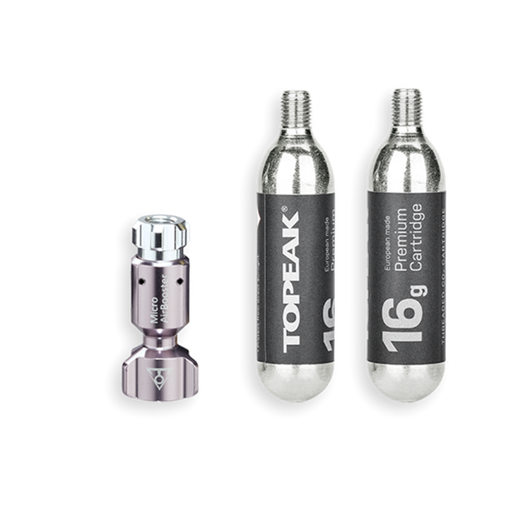 Phoenix Topeak/Pivot Dock Ninja CO2 cartridges and inflator view