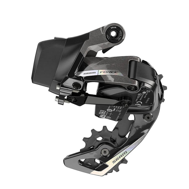  SRAM Force AXS D2 Medium Cage Rear Derailleur, full view.