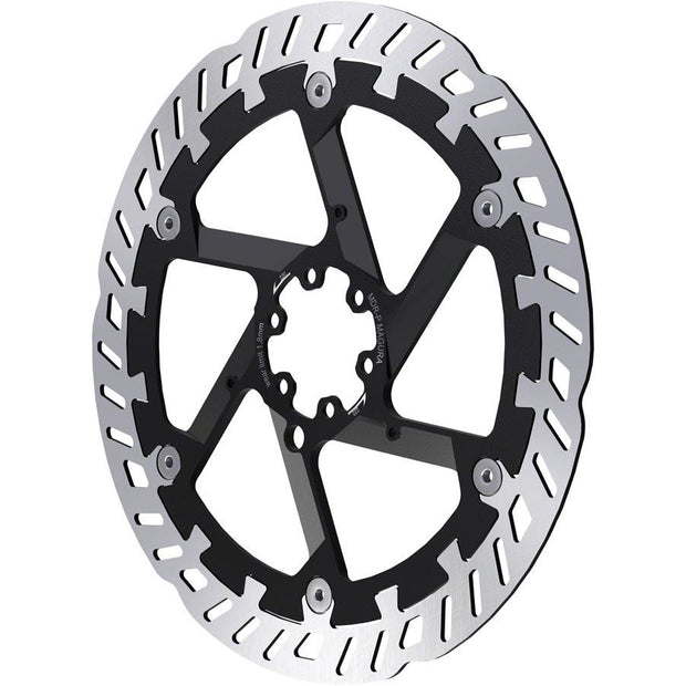 Magura MDR-P Disc Brake Rotor - 220mm, 6-Bolt, For eBike, Silver/Black, Full View